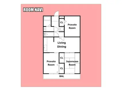 カサコモダPART5(3LDK/1階)の間取り写真