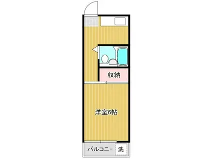 メゾントータス(1K/2階)の間取り写真