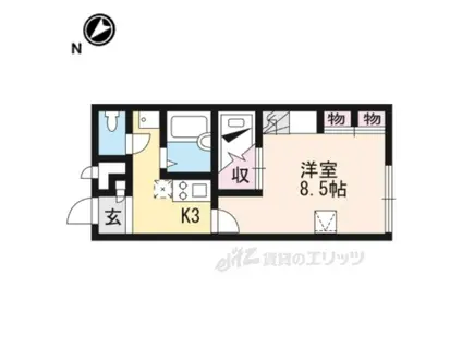 レオパレスエスポワール(1K/1階)の間取り写真