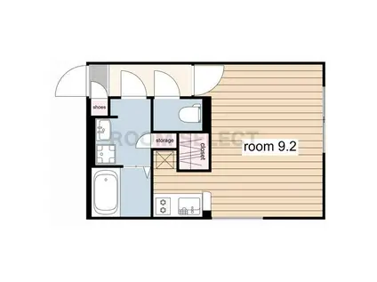 LUORE吹上(1K/4階)の間取り写真