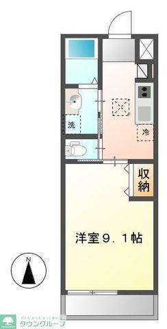 フォレストガーデン(1K/2階)の間取り写真