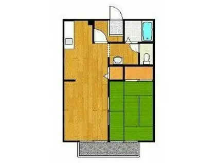 ビーライン(1LDK/1階)の間取り写真