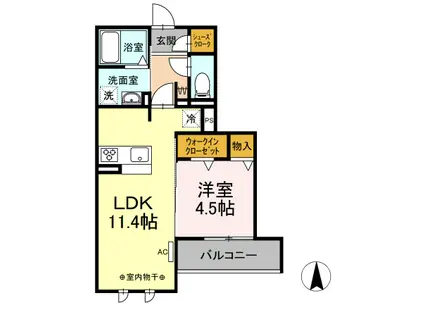 MAISON METEOR メゾン ミーティア(1LDK/3階)の間取り写真