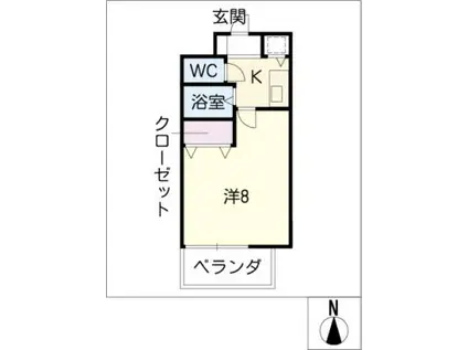 LUMINOUS TSURUMAKOEN(1K/4階)の間取り写真