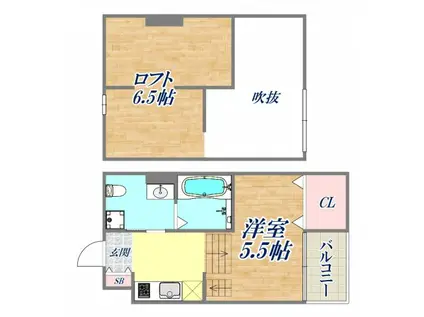 ポートレジデンス海運町(1K/1階)の間取り写真