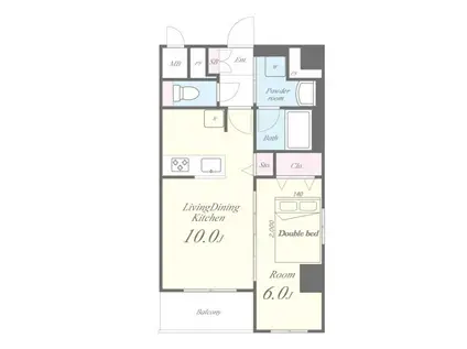 KS 本牧 STORY II(1LDK/1階)の間取り写真