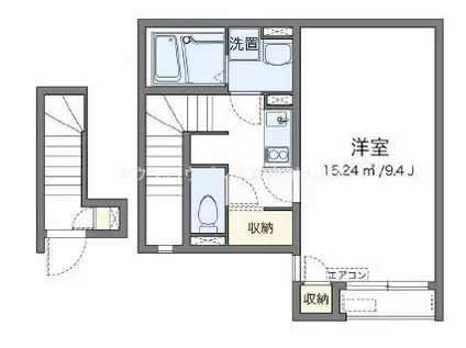 クレイノ向日葵 レジデンス(1K/2階)の間取り写真