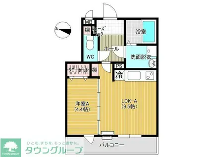 メゾンセリジエ(1LDK/1階)の間取り写真