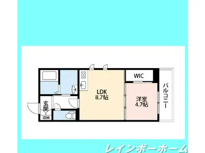 EXCELLMAISON MATSUDO(1LDK/3階)の間取り写真