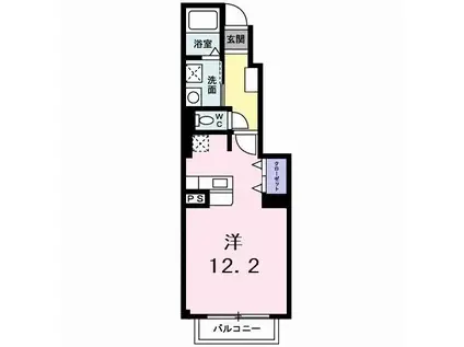 フランブリッサB(ワンルーム/1階)の間取り写真