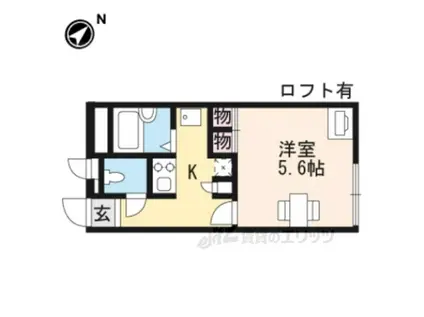 レオパレスRELIEUR(1K/1階)の間取り写真