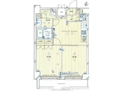 ルーブル森下弐番館(2DK/8階)の間取り写真