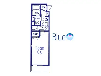 レーヴ鶴ヶ峰(1K/2階)の間取り写真