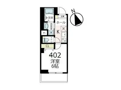 A・R横浜(1K/4階)の間取り写真