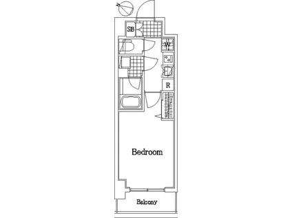 ザ・レジデンス・オブ・トーキョーH20イーストタワー(1K/8階)の間取り写真