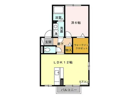 アムール・ド・メゾンV番館(1LDK/2階)の間取り写真