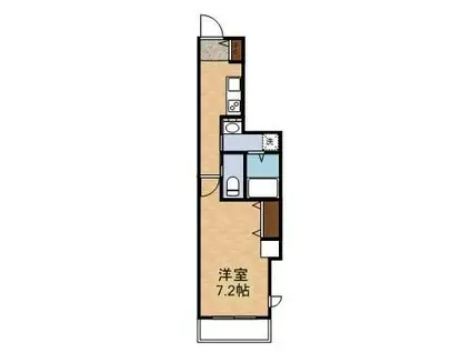 グラッド(1K/3階)の間取り写真