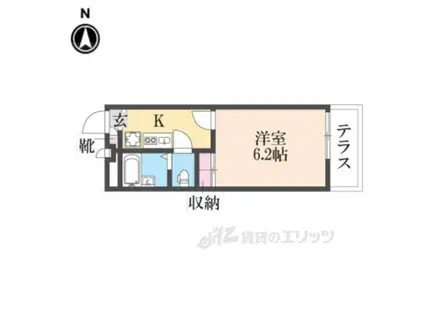 レオパレスヴィブレ(1K/1階)の間取り写真