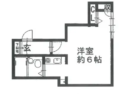 Z BLD(ワンルーム/3階)の間取り写真