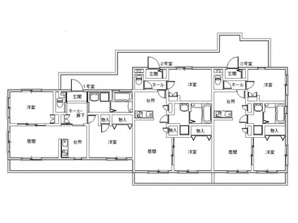 エスポワール(2LDK/2階)の間取り写真