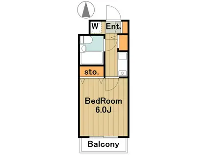 リシャール橋本(1K/3階)の間取り写真