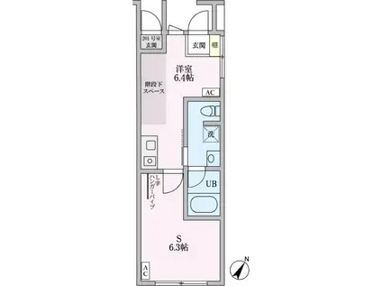 ORIENTAL・APARTMENT(1SK/1階)の間取り写真
