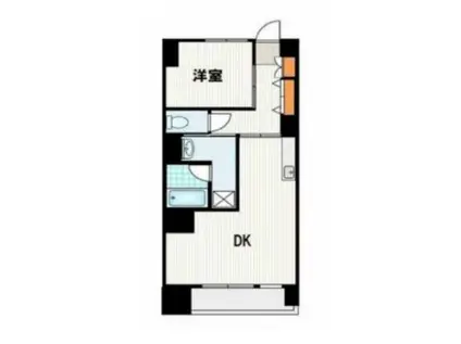 四谷コーエイマンション(1DK/11階)の間取り写真