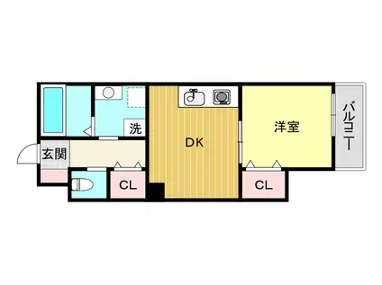 瑠璃甲東園I(ワンルーム/4階)の間取り写真