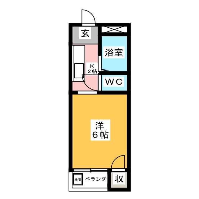 アイリス西川口(1K/2階)の間取り写真