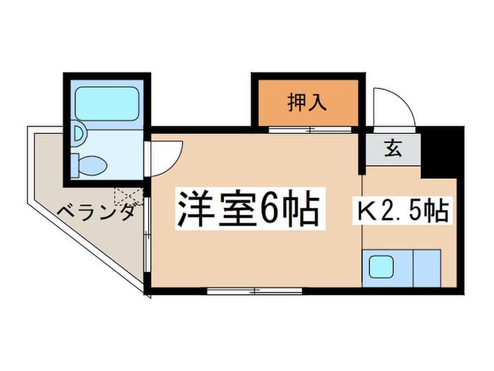 杉本マンション(1K/2階)の間取り写真