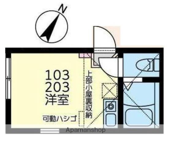 コート・ライズ神大寺(ワンルーム/2階)の間取り写真