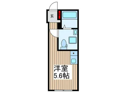 トネリパークフロント1(ワンルーム/1階)の間取り写真
