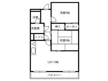 シャリテG.S(2LDK/3階)の間取り写真