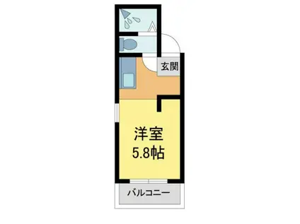 ホワイトコート北口(ワンルーム/3階)の間取り写真