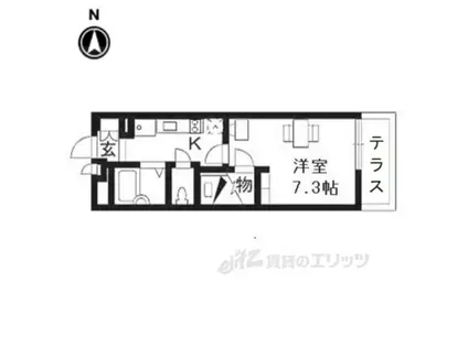 レオパレスエムズコート南丹(1K/1階)の間取り写真