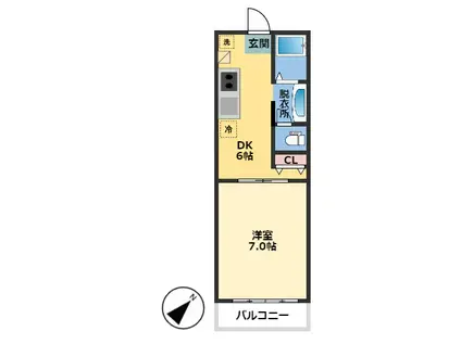 YAWATA BASE(1DK/2階)の間取り写真