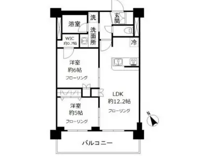 N-STAGE 赤羽志茂(2LDK/6階)の間取り写真