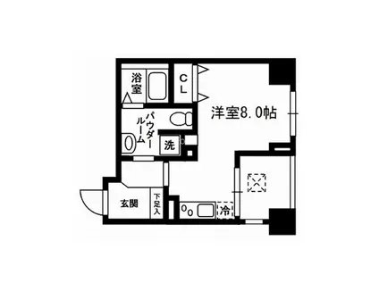 レジディア東日本橋(ワンルーム/3階)の間取り写真