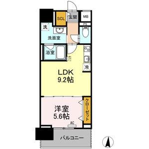 CASA94(1LDK/11階)の間取り写真