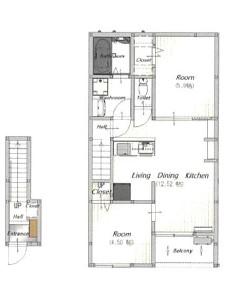AFC RESIDENCE 豊川伊奈(2LDK/2階)の間取り写真