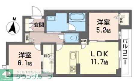 JR京浜東北線 西川口駅 徒歩11分 3階建 築1年(2LDK/1階)の間取り写真