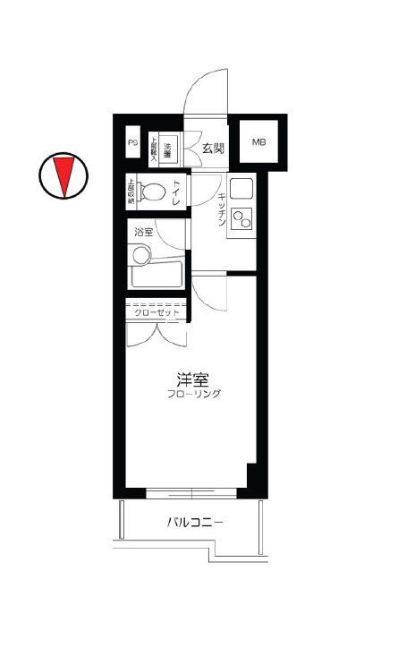 ルーブル南麻布(1K/11階)の間取り写真
