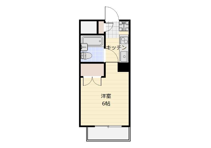 エスポワール(ワンルーム/1階)の間取り写真
