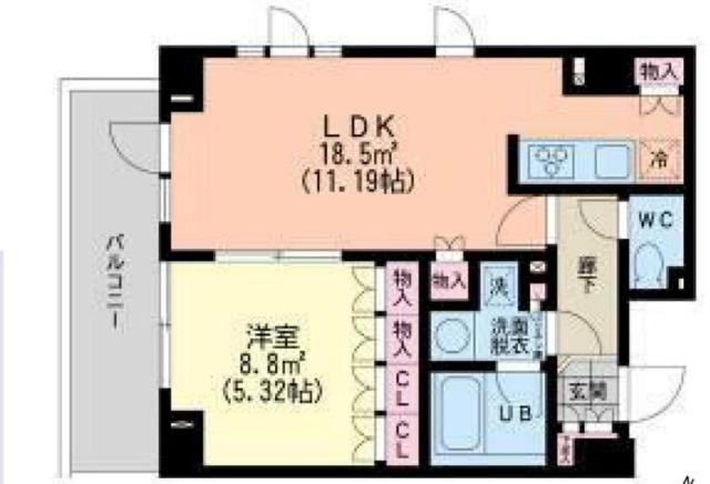 エスティメゾン新中野(1LDK/3階)の間取り写真