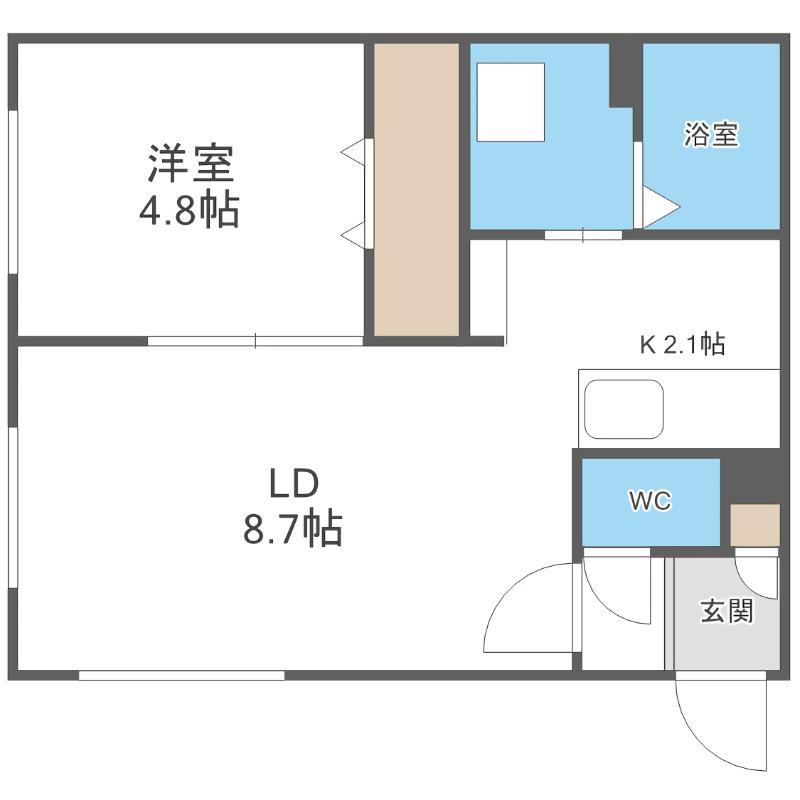 PROGRACE S19(1LDK/3階)の間取り写真