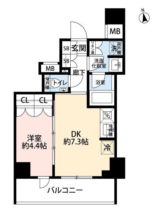 アージョ大崎(1DK/2階)の間取り写真