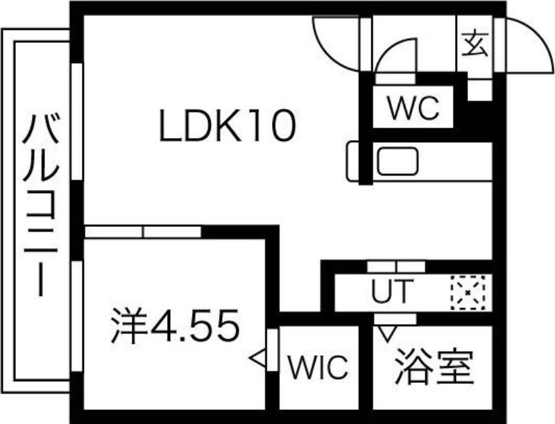 ソミューム発寒南(1LDK/3階)の間取り写真