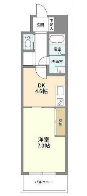オーキッドレジデンス板橋(1DK/3階)の間取り写真