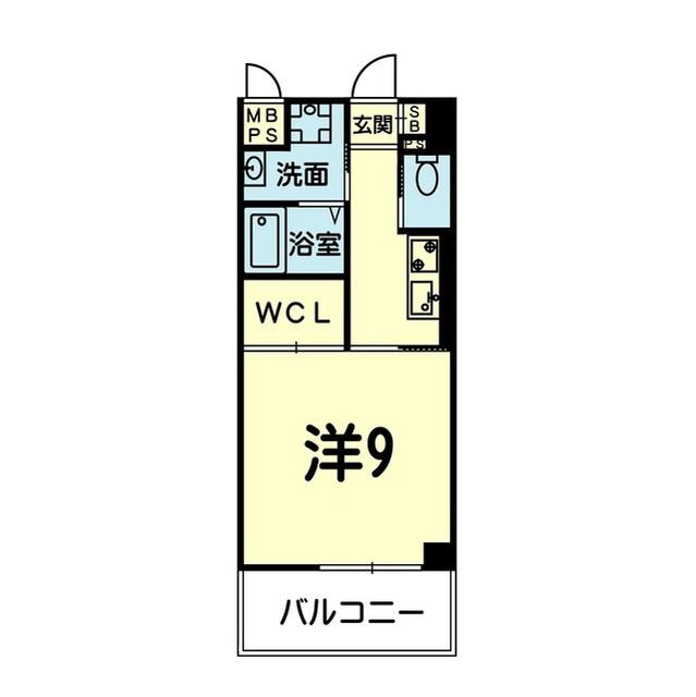 BEENOS月出(1K/7階)の間取り写真