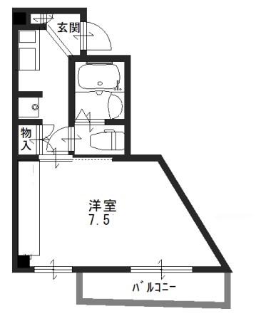 アールヴィラージュ(1K/4階)の間取り写真